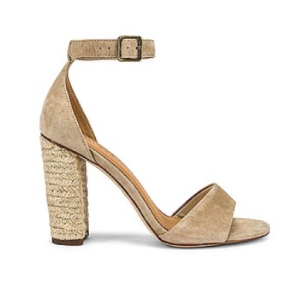 Soludos Tall Capri Heel - Suede Block Heel Sandals - Size 10